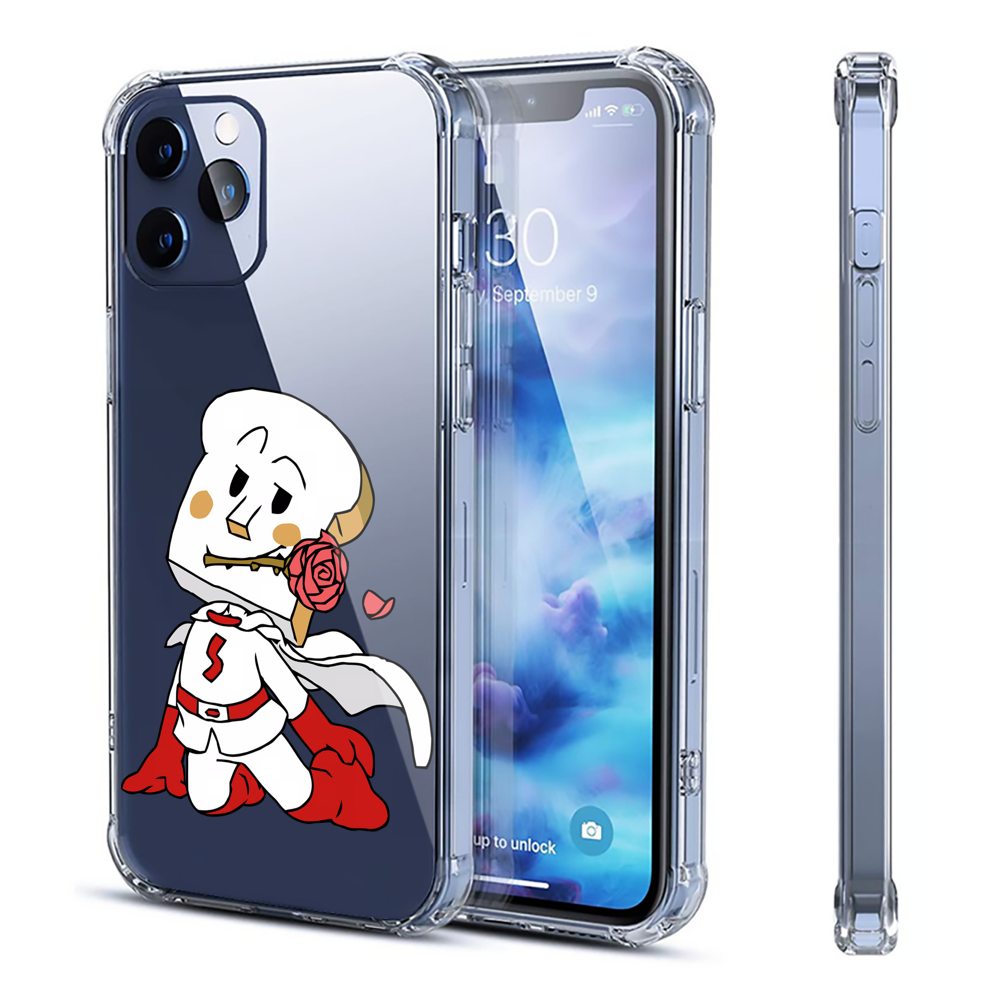 （画像用） アンパンマン Anpanman 【iPhone 12シリーズ対応】透明スマホケース（クリアソフトケース）